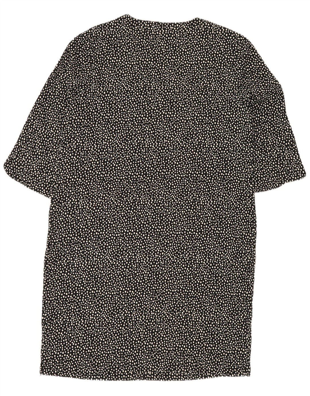MARKS & SPENCER Womens Shift Dress UK 14 Large Black Geometric Polyester