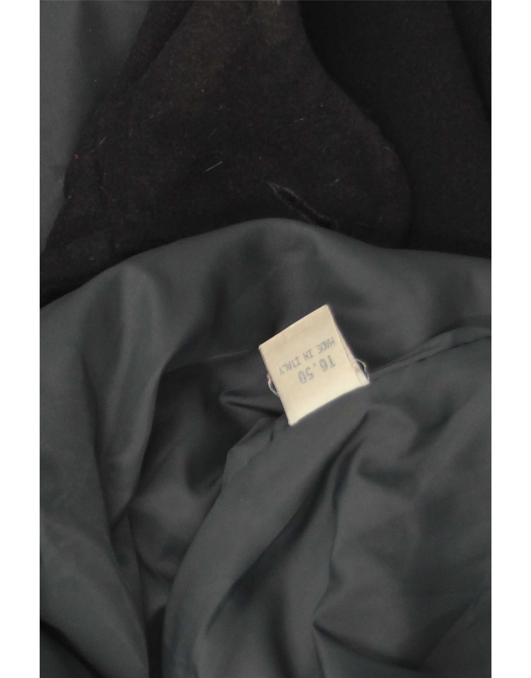Vintage Mens Hooded Duffle Coat IT 50 Large Navy Blue Wool