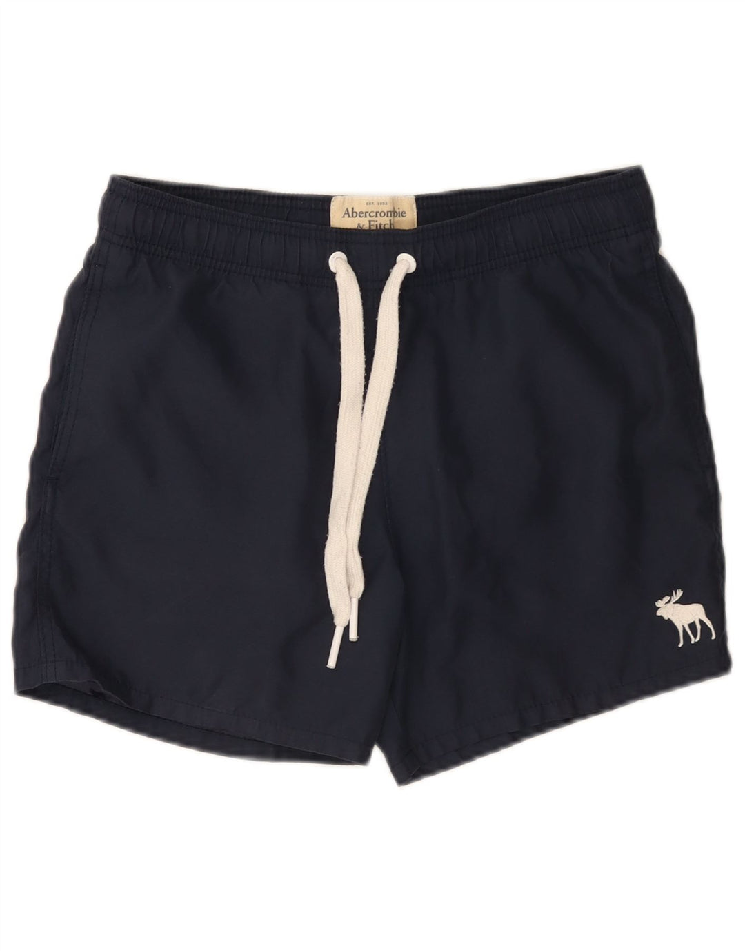 Abercrombie & Fitch Mens Swimming Shorts Small Navy Blue Polyester