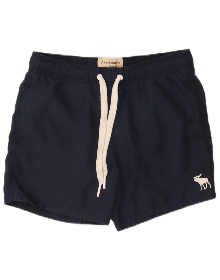 Abercrombie & Fitch Mens Swimming Shorts Small Navy Blue Polyester