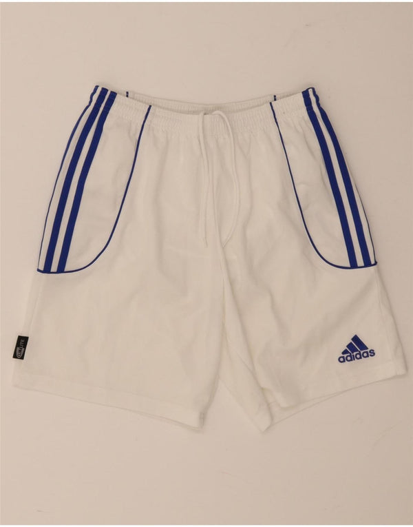 Adidas Mens Climalite Sport Shorts Small  White Colourblock Polyester
