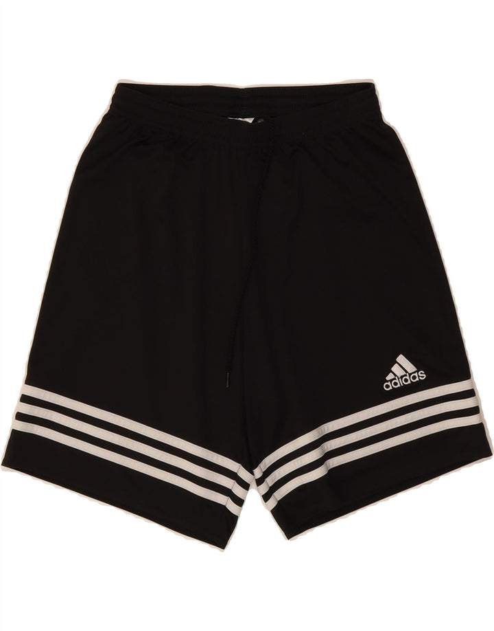 ADIDAS Boys Climalite Sport Shorts 9-10 Years Small Black Polyester Vintage Adidas and Second-Hand Adidas from Messina Hembry 
