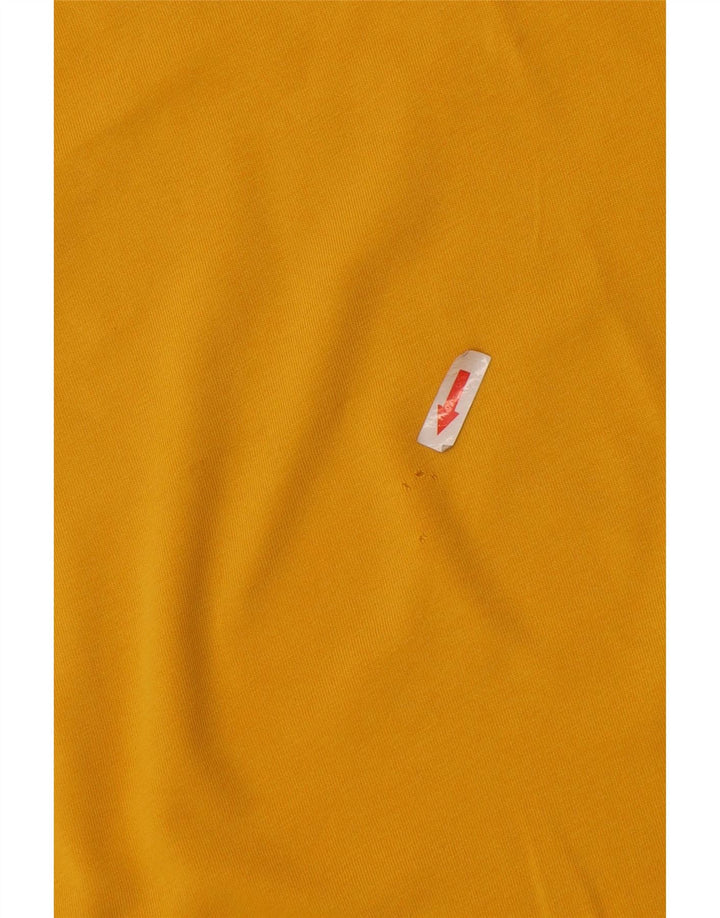 Asics Mens T-Shirt Top XL Yellow Cotton