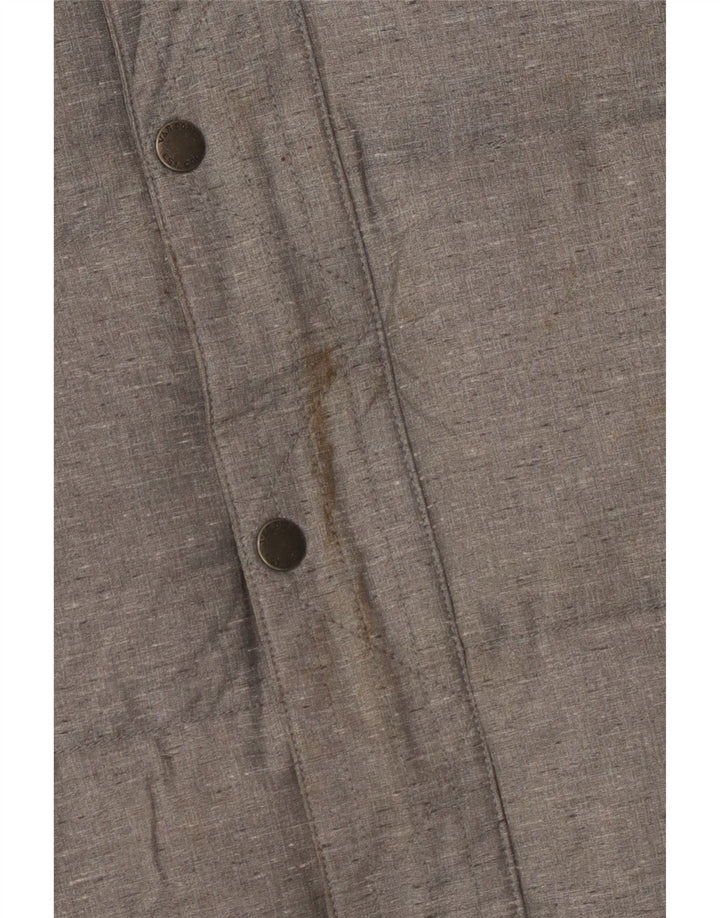 VANS Mens Hooded Padded Jacket UK 38 Medium Grey Nylon