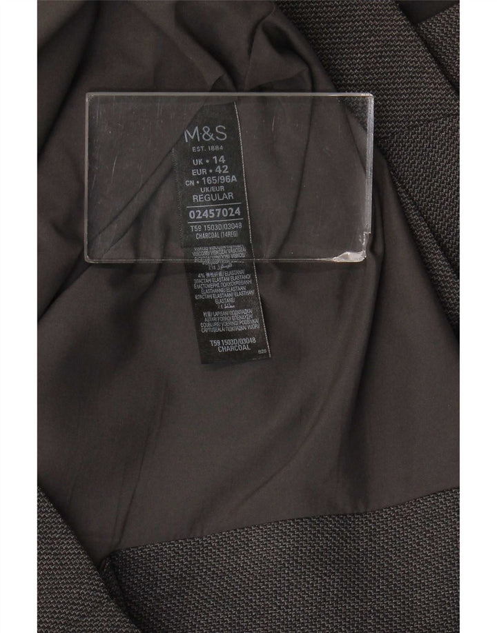 Marks & Spencer Womens Sheath Dress UK 14 Large Grey Polyester