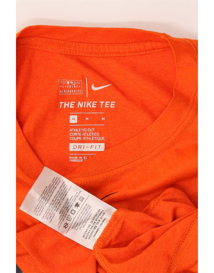 NIKE Mens Dri Fit Graphic T-Shirt Top Medium Orange Polyester Vintage Nike and Second-Hand Nike from Messina Hembry 