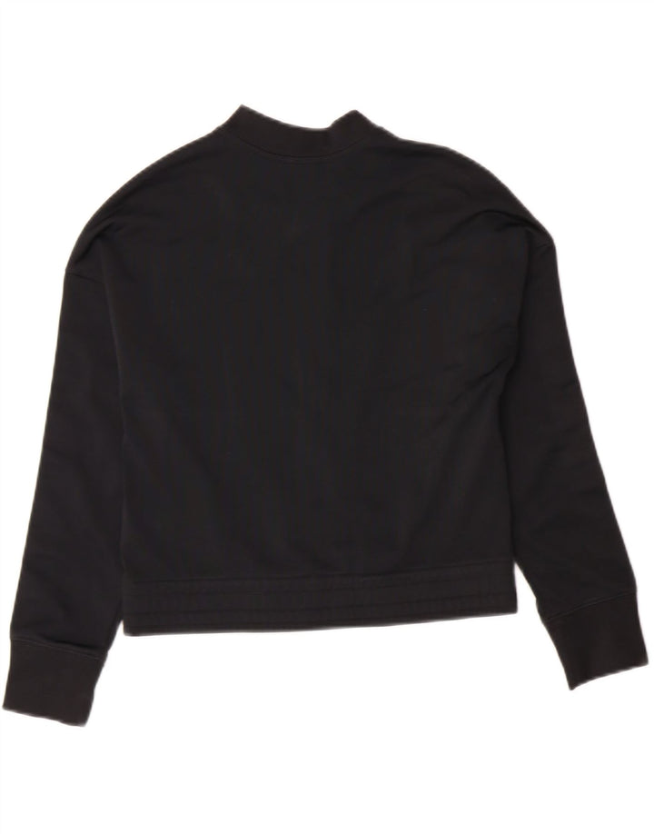NIKE Girls Graphic Tracksuit Top Jacket 10-11 Years M Black Polyester Vintage Nike and Second-Hand Nike from Messina Hembry 