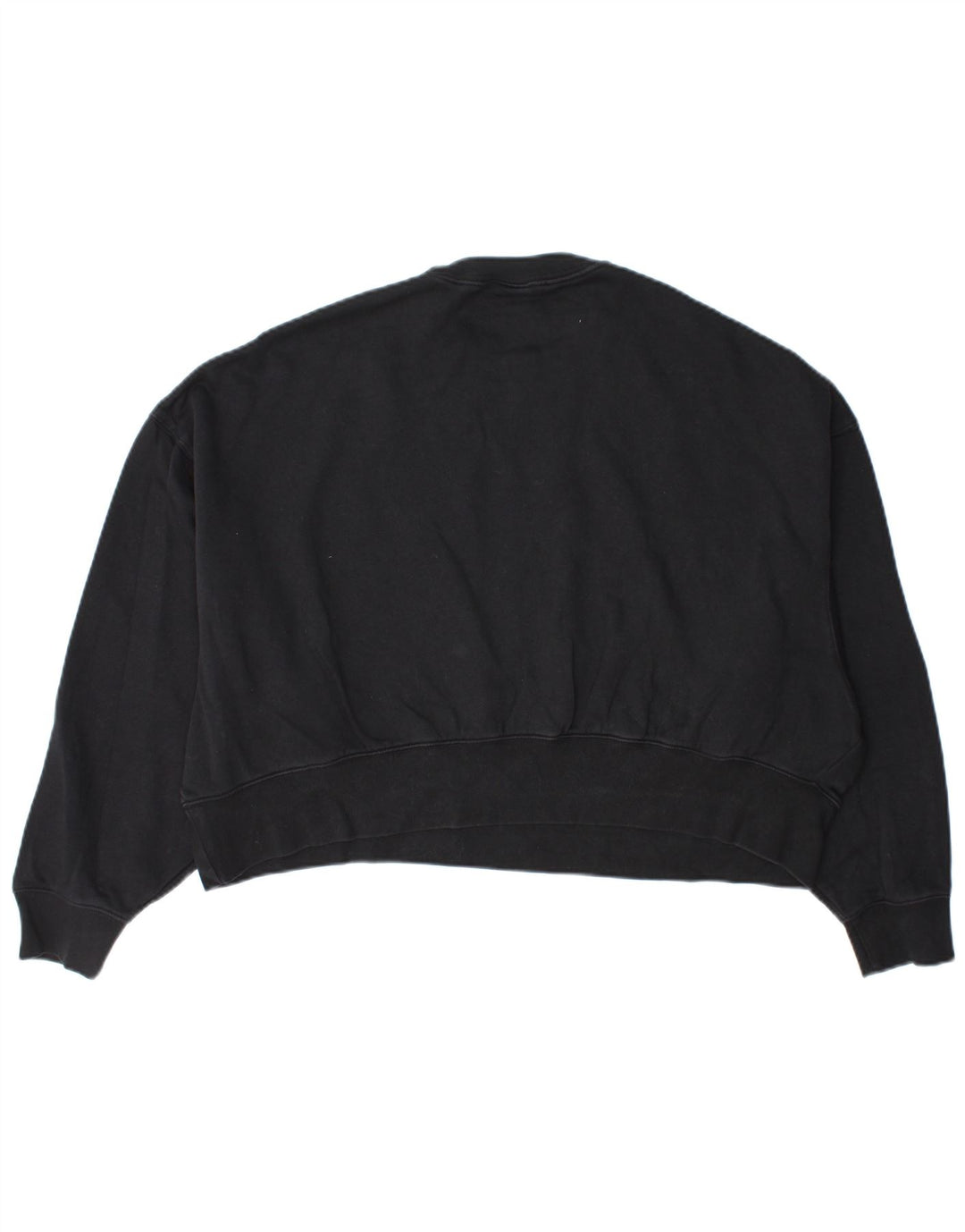Nike Womens Oversized Sweatshirt Jumper UK 10 Small Black Cotton