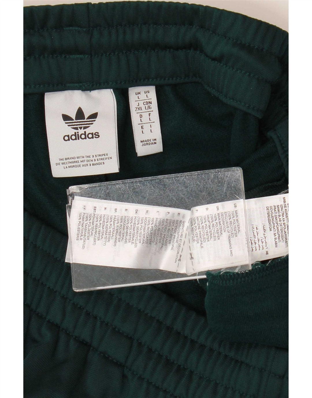 Adidas Mens Tracksuit Trousers Large Green Polyester