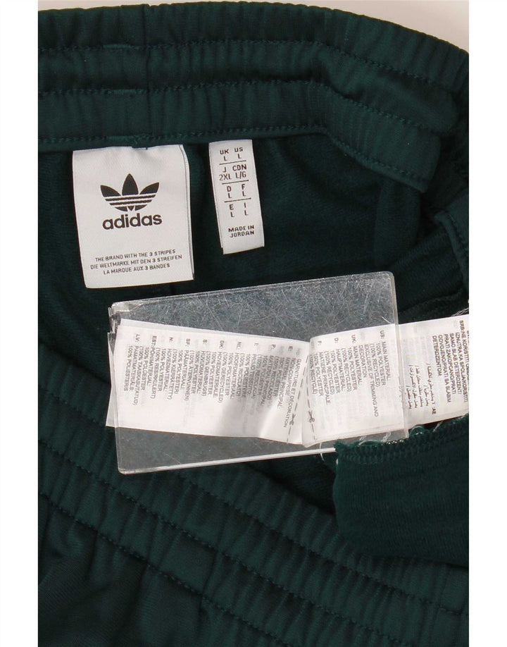 Adidas Mens Tracksuit Trousers Large Green Polyester