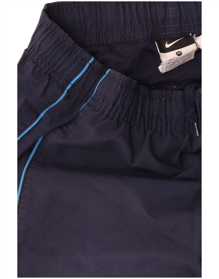 Nike Mens Sport Shorts Medium Navy Blue Striped Polyester