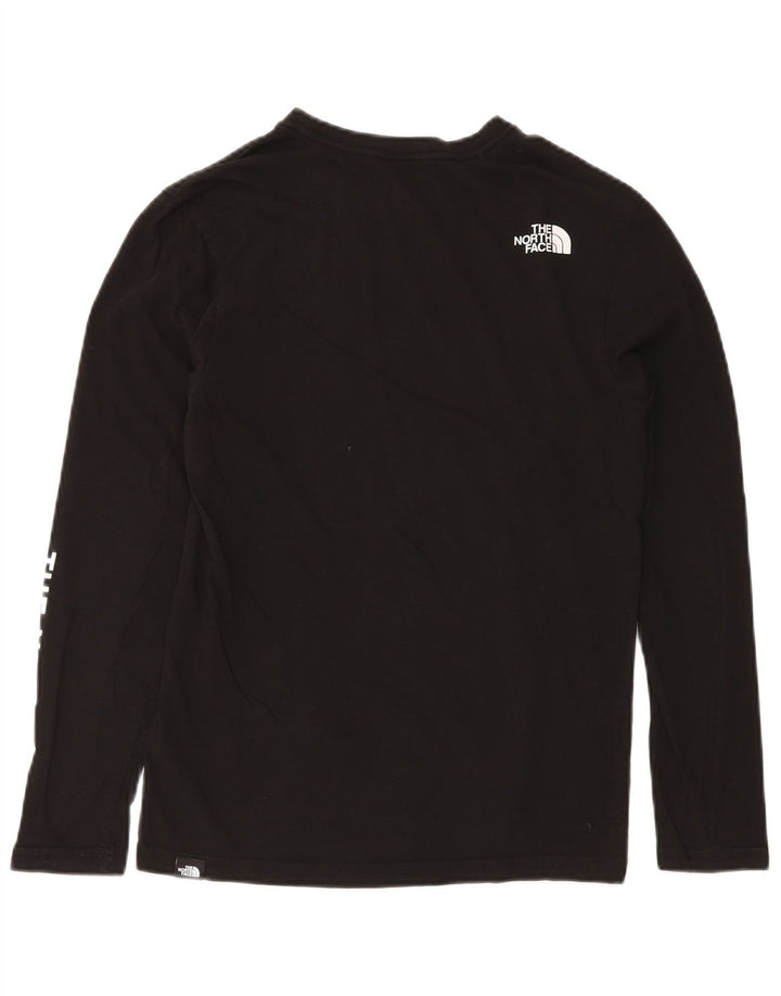 THE NORTH FACE Mens Graphic Top Long Sleeve Small Black Cotton