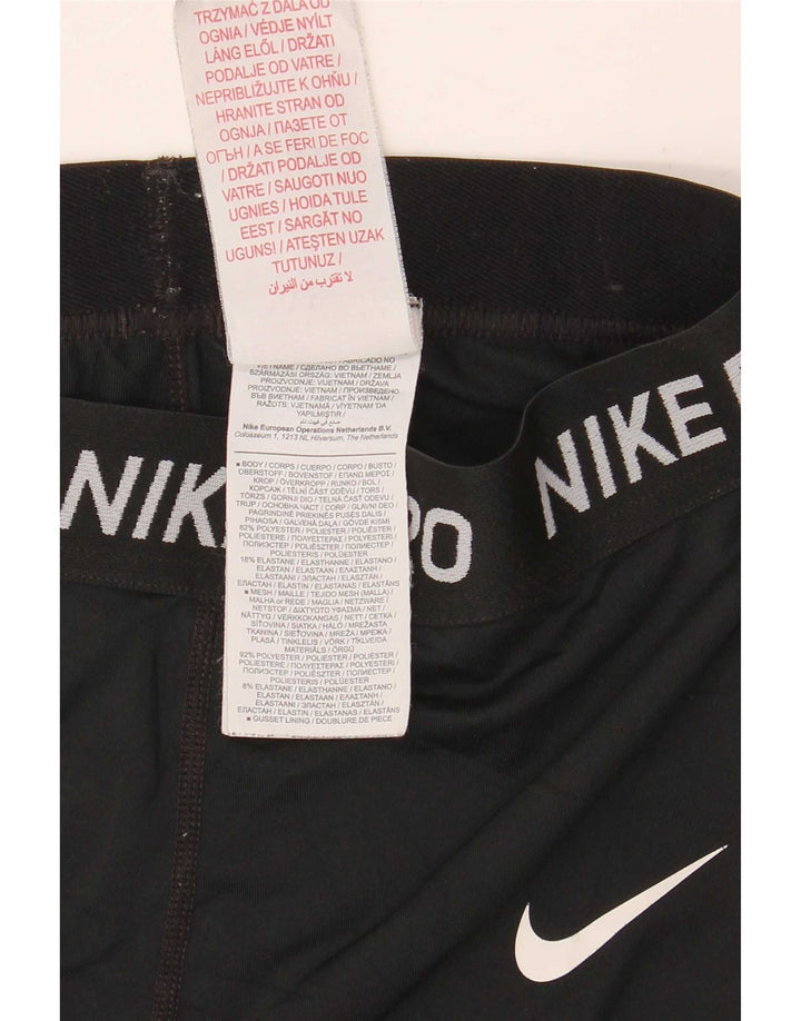 Nike Womens Graphic Leggings UK 4 XS Black Polyester