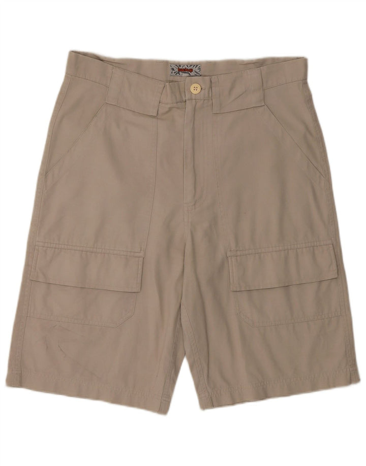 Vintage Mens Cargo Shorts Medium W32 Beige Cotton