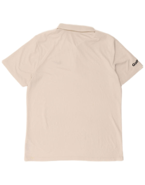 Nike Mens Dri Fit Polo Shirt Large White Polyester