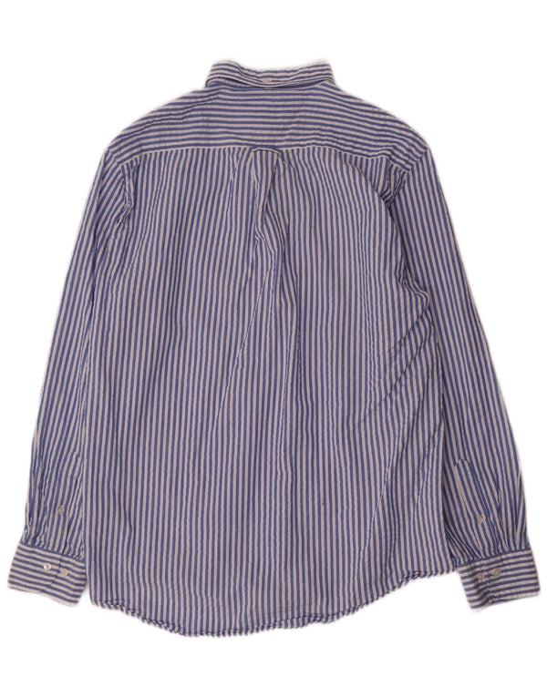 Gant Mens Shirt Size 41/42 16 1/2 Large Blue Pinstripe Cotton