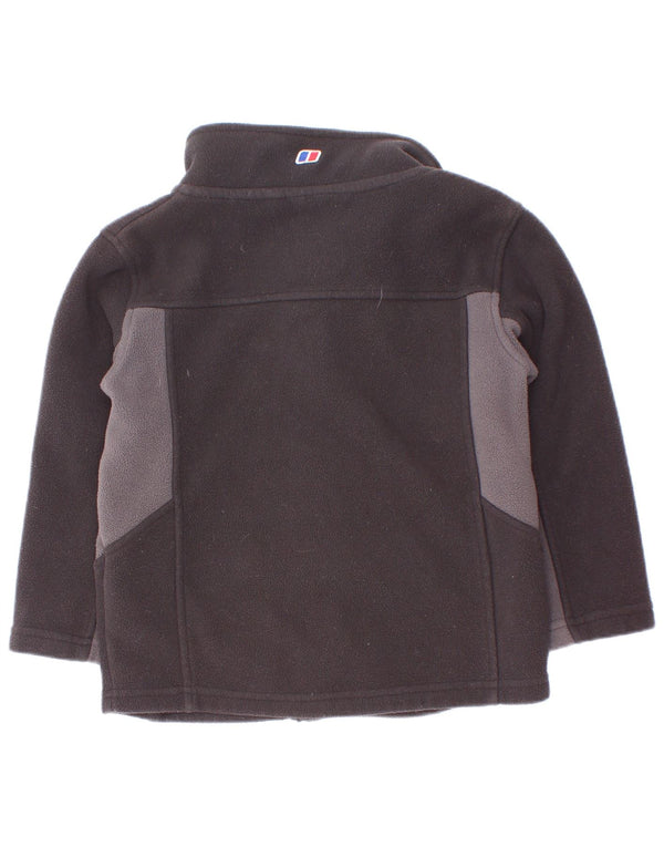 Bergans Boys Fleece Jacket 5-6 Years Black Colourblock Polyester