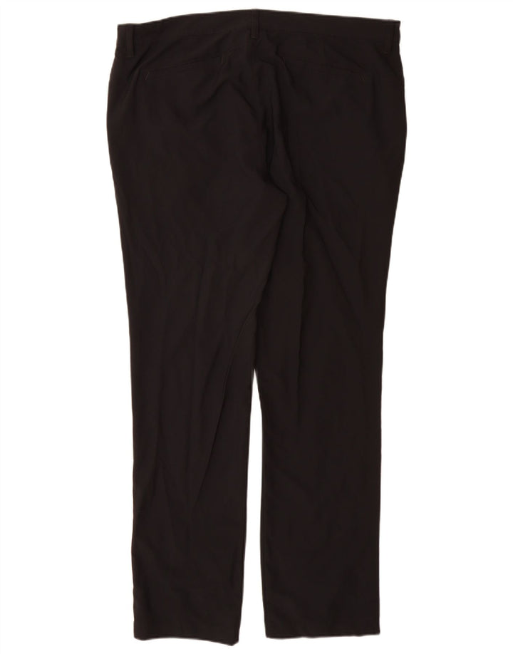 ADIDAS Mens Slim Chino Trousers W38 L32 Black Polyester