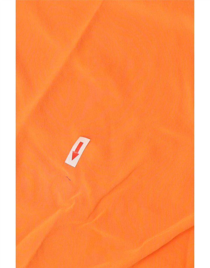 Vintage Womens Sleeveless Blouse Top UK 12 Medium Orange Silk