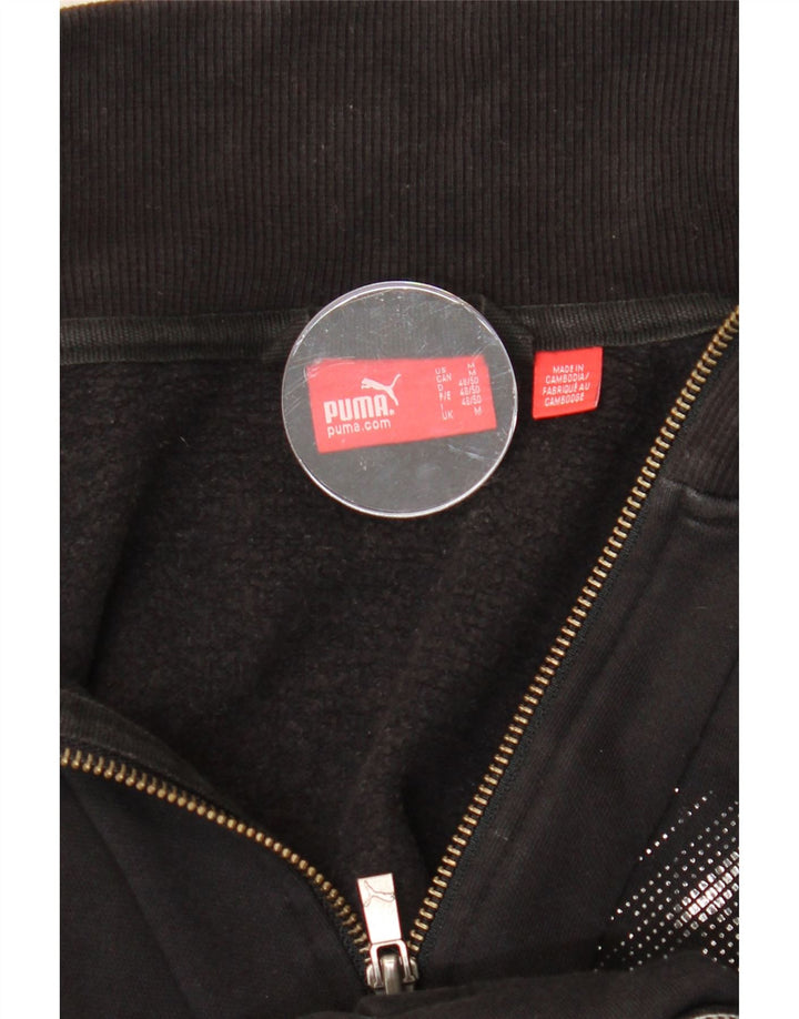 PUMA Mens Graphic Tracksuit Top Jacket Medium Black Vintage Puma and Second-Hand Puma from Messina Hembry 