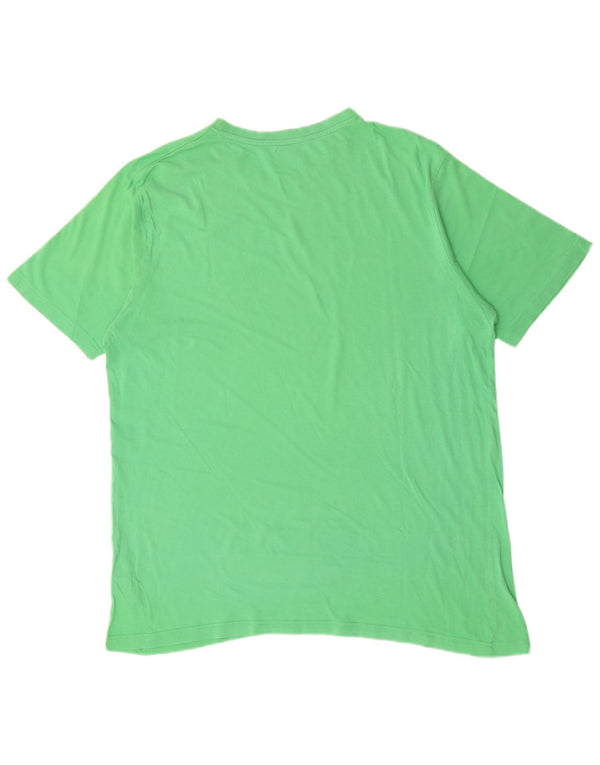 Kappa Womens Graphic T-Shirt Top UK 20 2XL Green Cotton