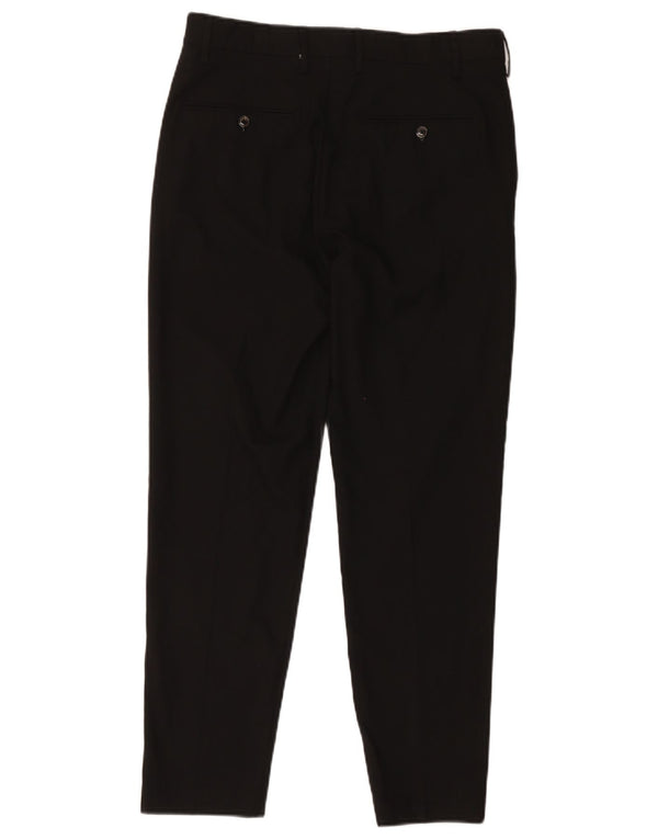 Zara Mens Slim Suit Trousers EU 40 Medium W31 L27 Black Polyester