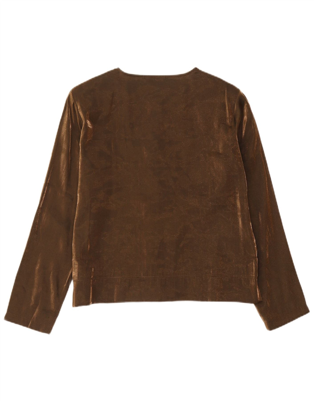 Vintage Womens Shirt Blouse EU 40 Medium Brown Viscose