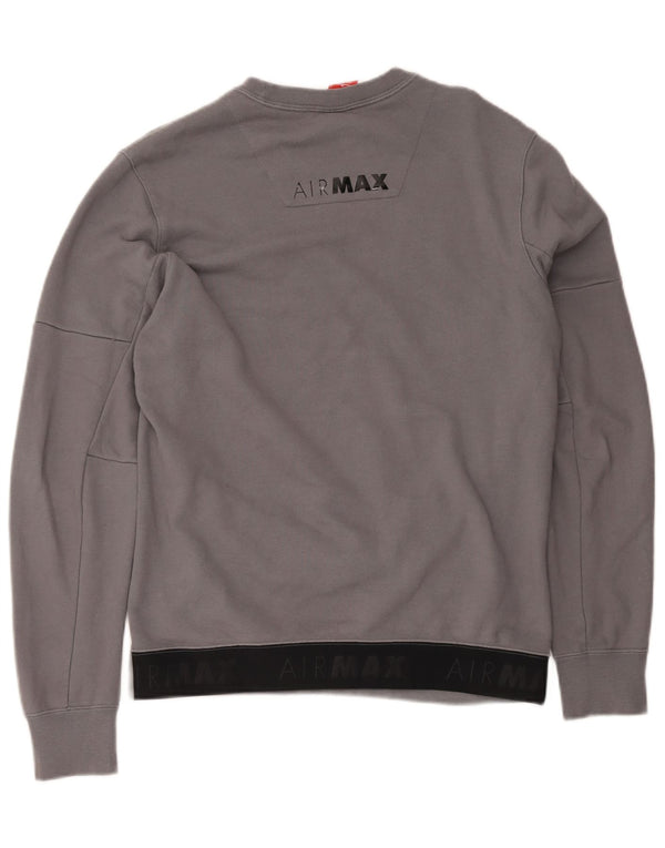 Nike Mens Air Max Graphic Sweatshirt Jumper Medium Grey Cotton