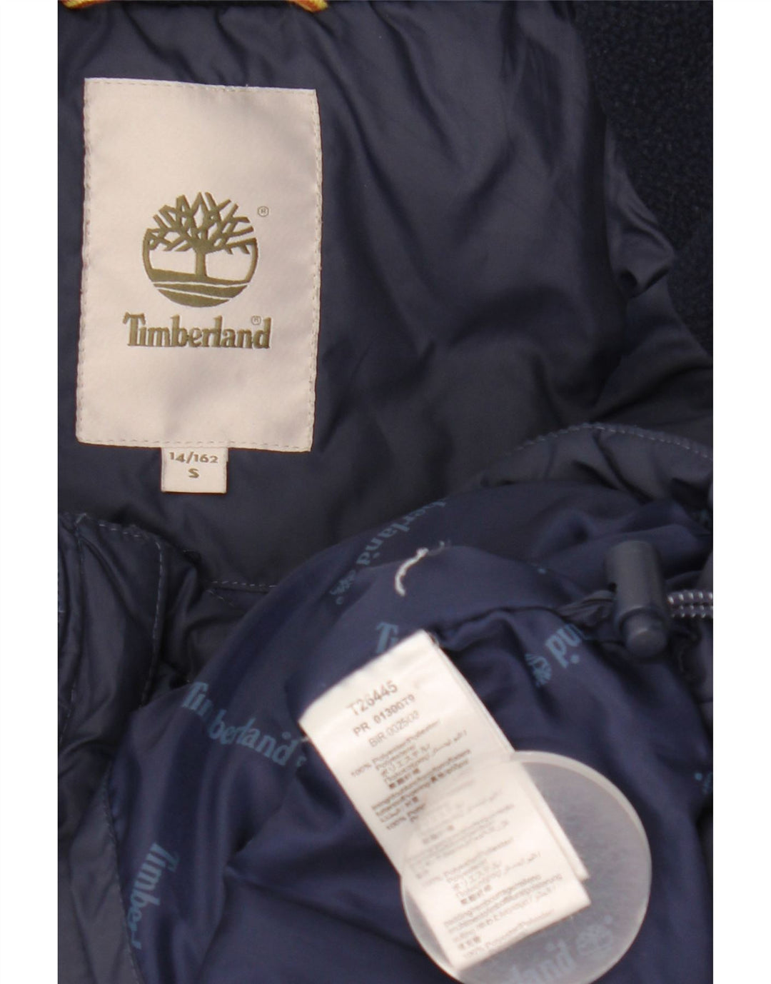 Timberland Boys Padded Jacket 13-14 Years Small Navy Blue Polyester