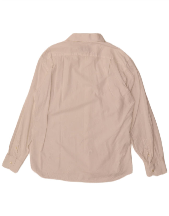 Roccobarocco Mens Shirt Size 17 43 XL White Cotton