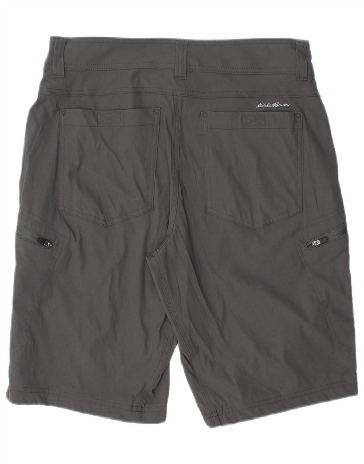 EDDIE BAUER Mens Cargo Shorts W32 Medium Grey Nylon