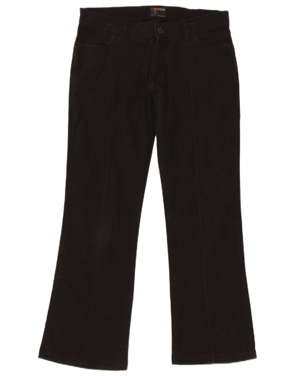 Energe Womens Bootcut Casual Trousers W33 L30 Black Cotton
