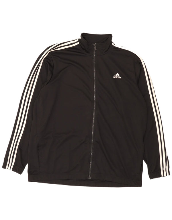 Adidas Mens Regular Fit Tracksuit Top Jacket 2XL Black Sports