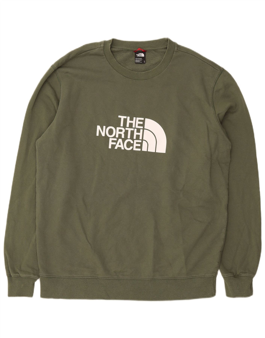 The North Face Mens Graphic Sweatshirt Jumper XL Khaki Cotton