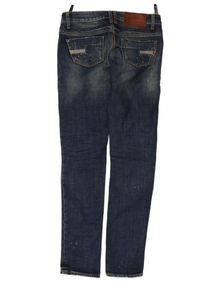Zu Elements Womens Distressed Skinny Jeans W26  L30 Blue Cotton