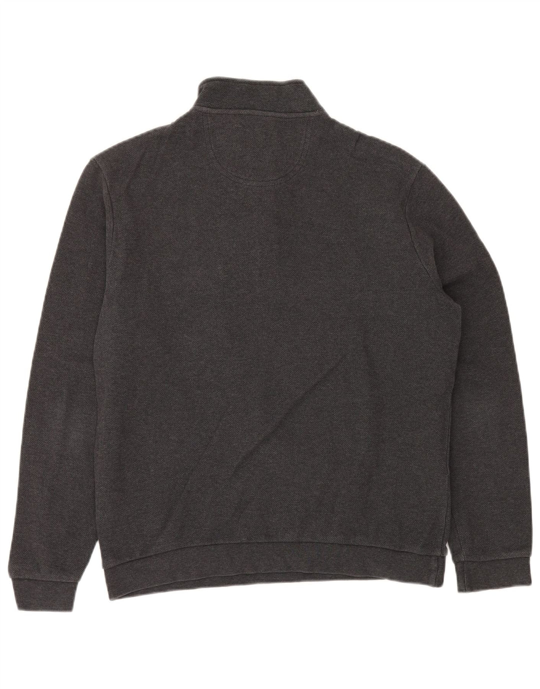 Pierre Cardin Mens Zip Neck Sweatshirt Jumper Medium Grey Cotton