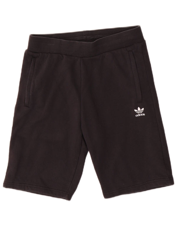 ADIDAS Boys Sport Shorts 13-14 Years  Black Cotton