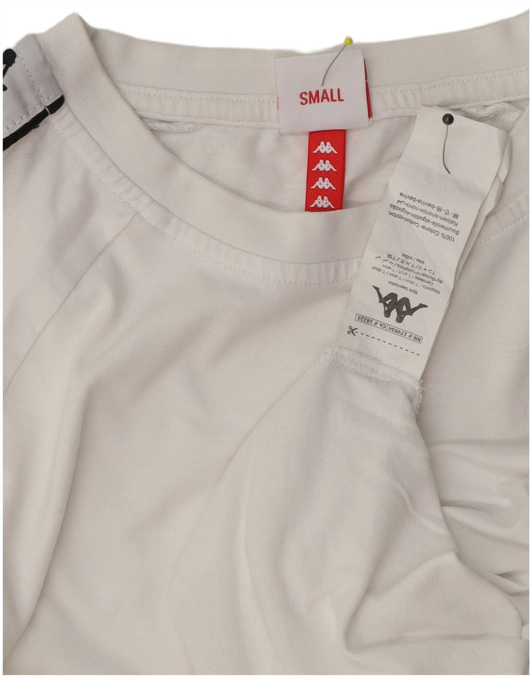 Kappa Mens Graphic T-Shirt Top Small White Cotton