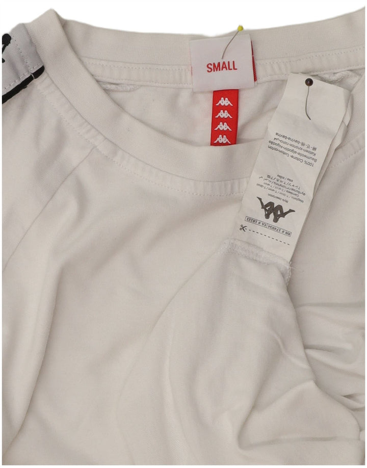 Kappa Mens Graphic T-Shirt Top Small White Cotton