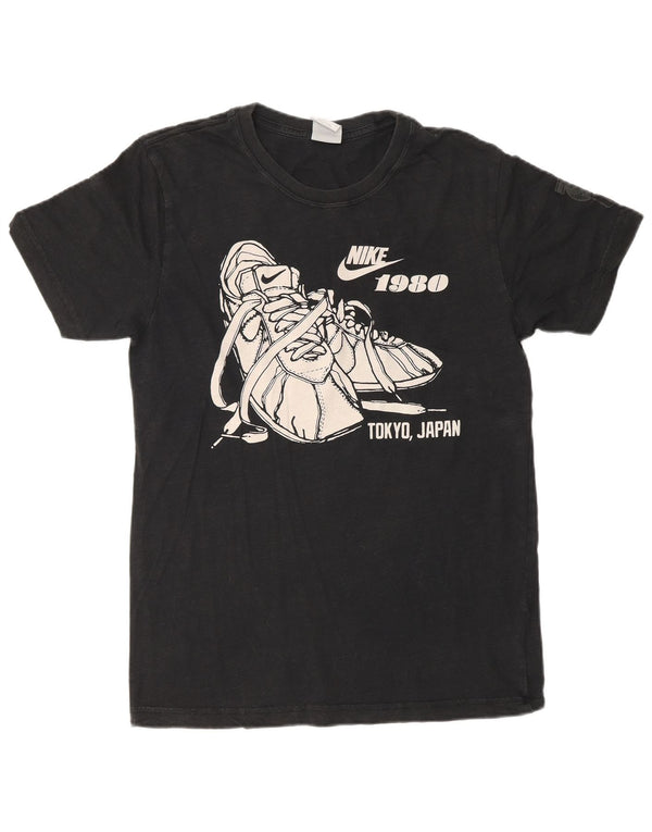 Nike Mens Graphic T-Shirt Top Medium Black Cotton
