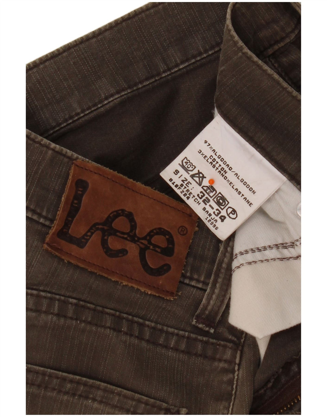 Lee Mens Straight Jeans W32 L29 Brown Cotton