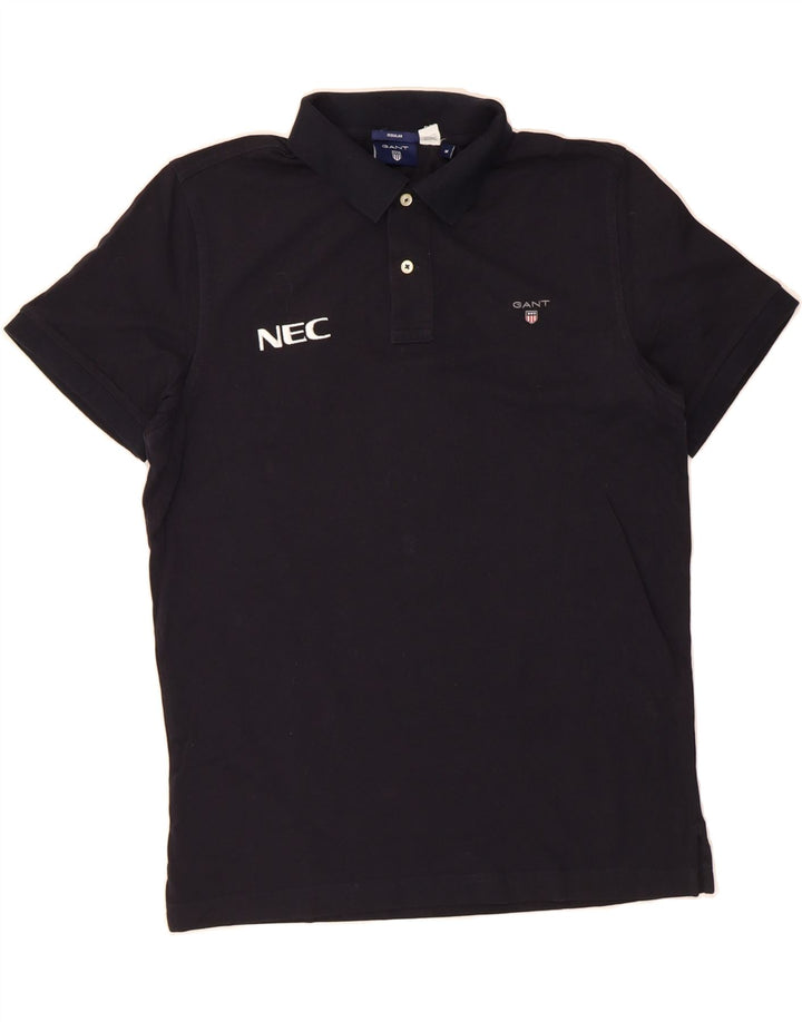 GANT Mens Regular Graphic Polo Shirt Medium Black Cotton Vintage Gant and Second-Hand Gant from Messina Hembry 