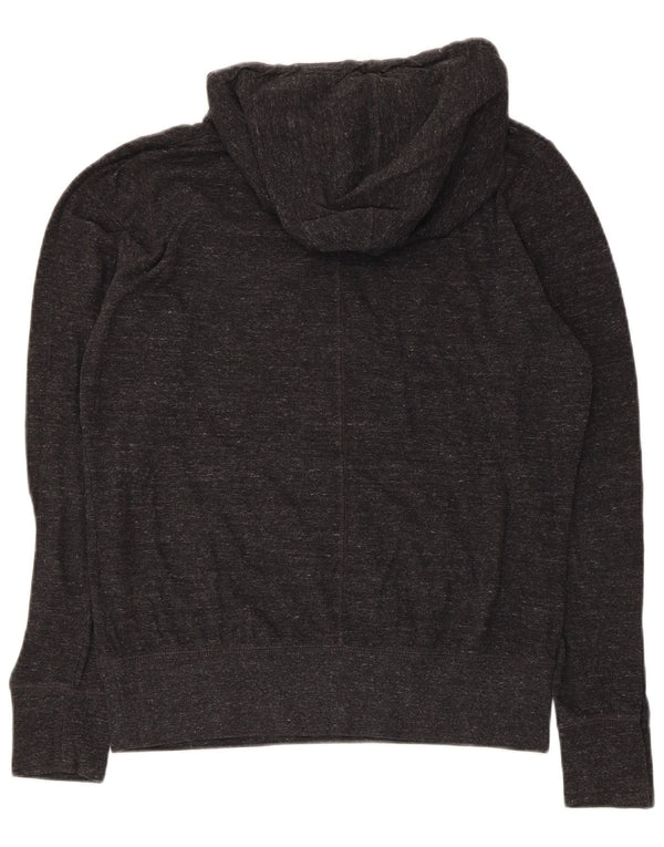Nike Womens Graphic Hoodie Jumper UK 16 Large Grey Flecked Polyester