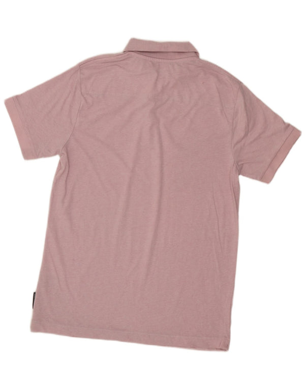 FRENCH CONNECTION Mens Polo Shirt Medium Pink Cotton