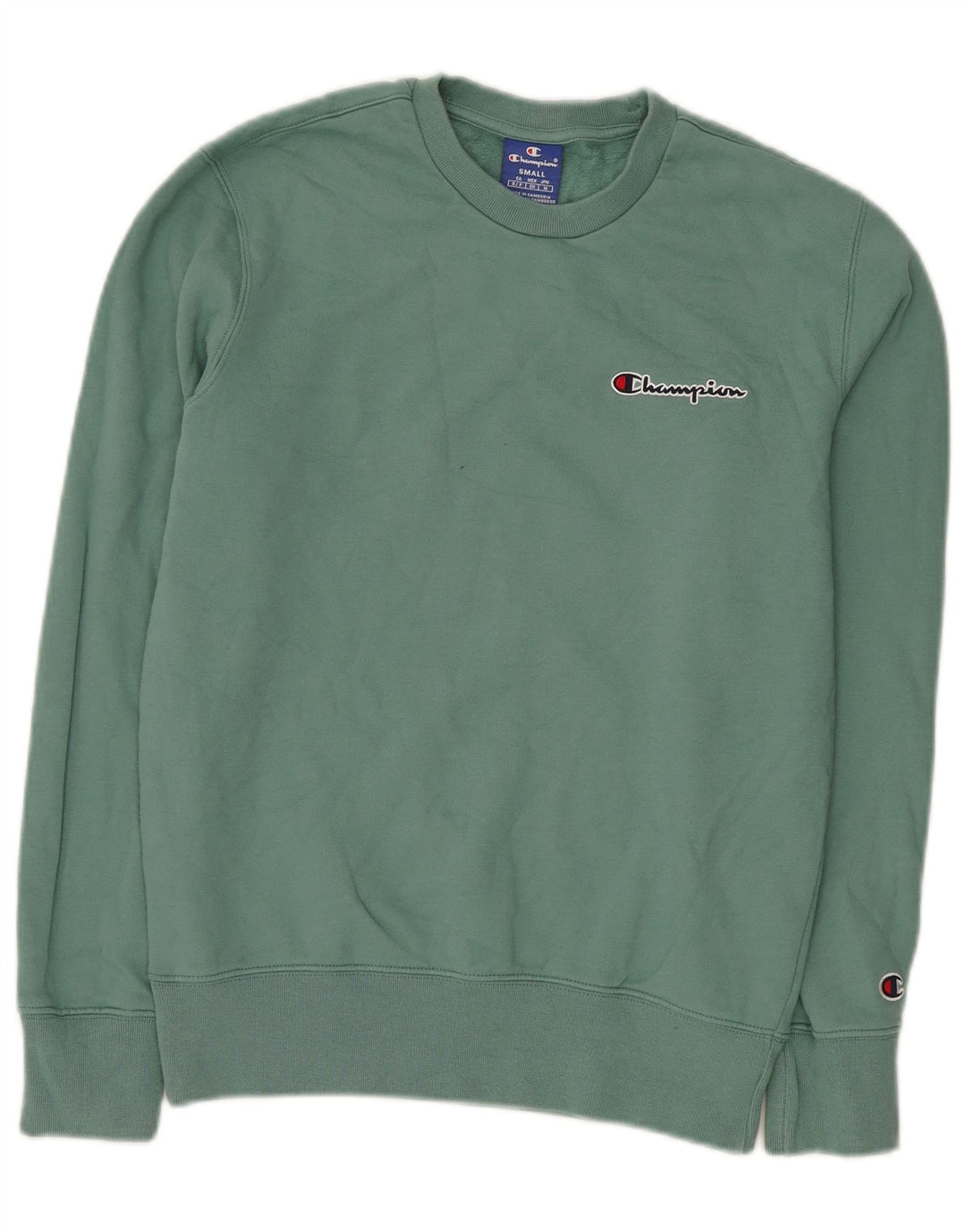 Champion Mens Sweatshirt Jumper Small Green Cotton