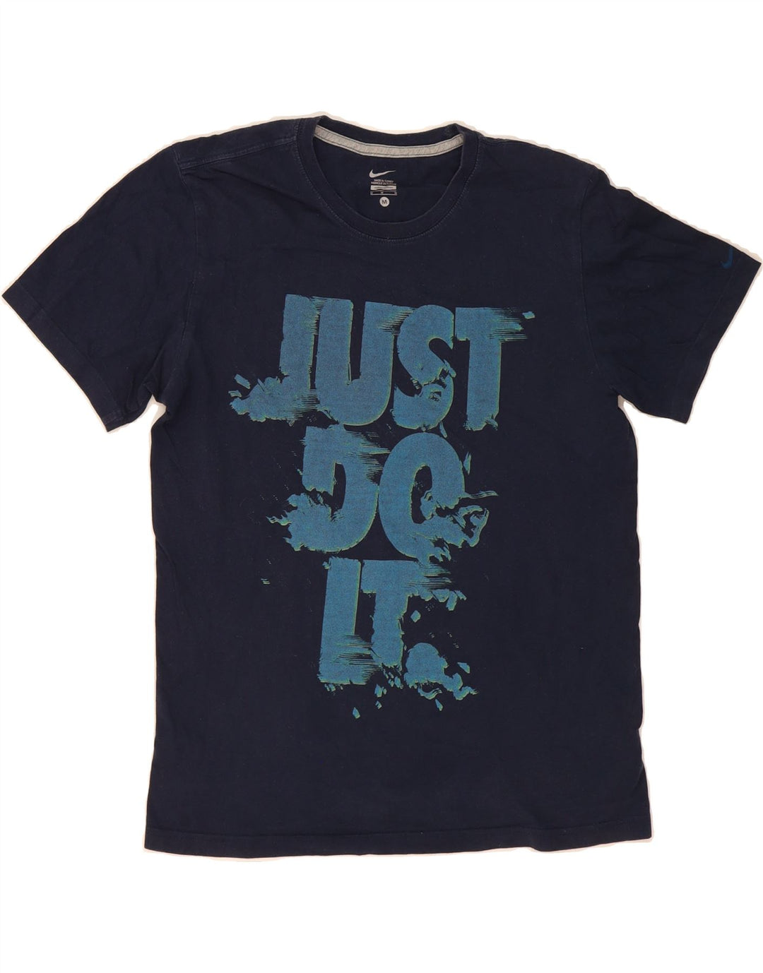 NIKE Mens Graphic T-Shirt Top Medium Navy Blue Vintage Nike and Second-Hand Nike from Messina Hembry 