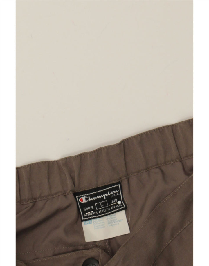 CHAMPION Womens Straight Casual Trousers Large W32 L29 Grey Polyester Vintage Champion and Second-Hand Champion from Messina Hembry 