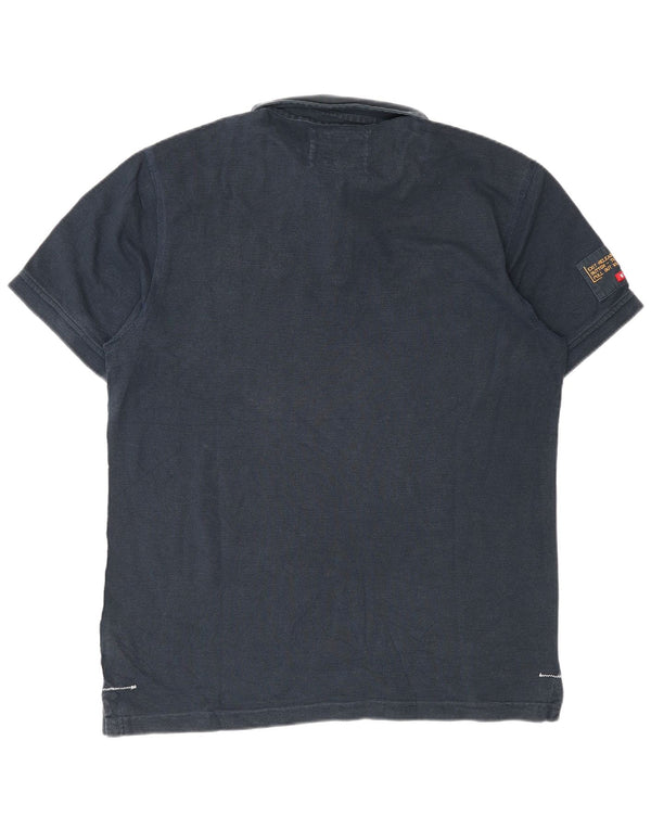Aviazione Navale Mens Graphic Polo Shirt XL Navy Blue Cotton