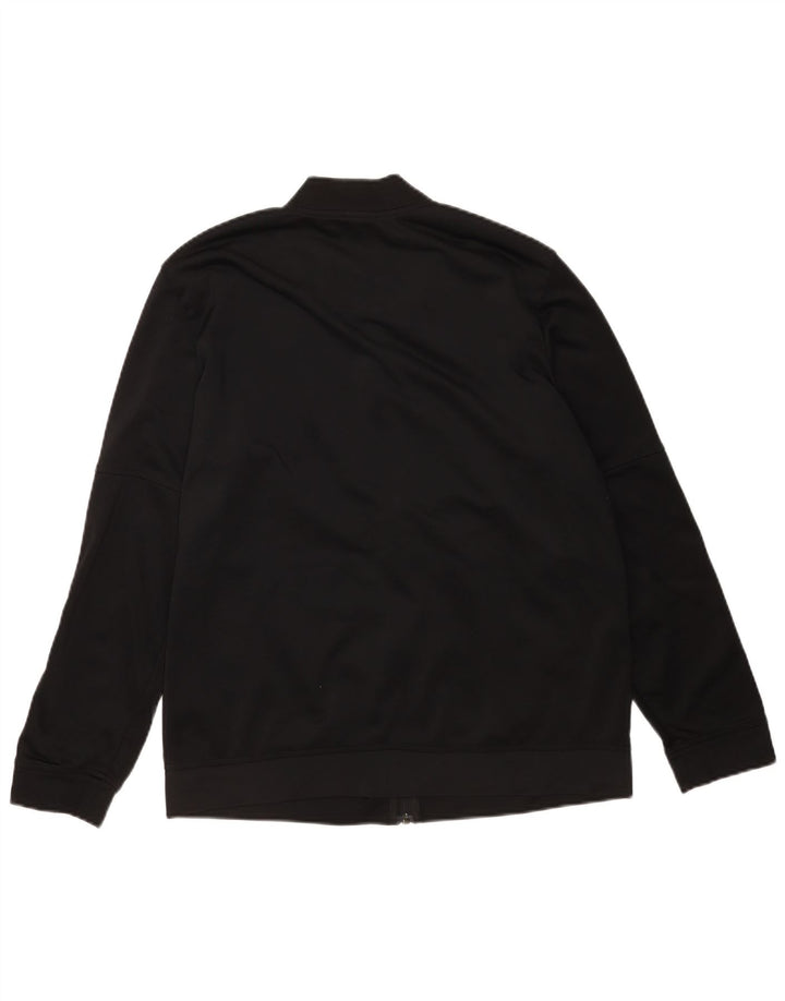 ADIDAS Womens Tracksuit Top Jacket UK 20/22 XL Black Polyester
