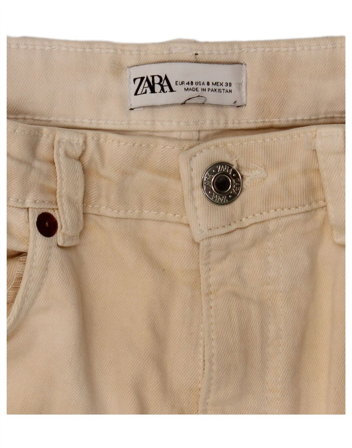 Zara Womens Bootcut Casual Trousers EU 40 Medium W30 L26 Beige
